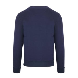 Aquascutum Heren Sweatshirt met Geborduurd Logo Ronde Hals (Marine)