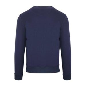 Aquascutum Heren Katoenmix geribbeld kraag Regular Sweatshirt (Marine)