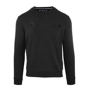 Aquascutum Heren Sweatshirt Geborduurd Logo Katoen (Zwart)