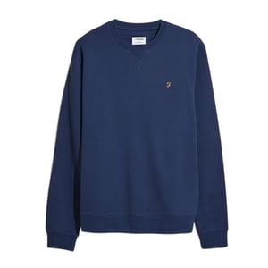 Farah Heren-sweatshirt met ronde hals van biologisch katoen (Blauw)