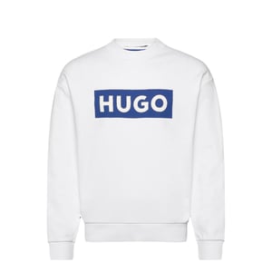 Hugo Heren Sweatshirt met Ronde Hals en Logo (Wit)