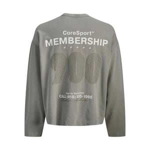 Jack And Jones Heren Atletiek Club Geribbelde Rugprint Sweatshirt (Schaduw)