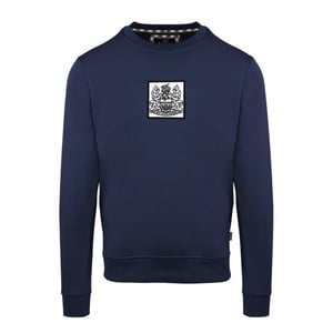 Aquascutum Heren geribbeld sweatshirt (Marine)