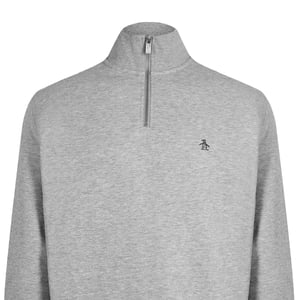 Original Penguin Heren Sticker Pete Sweatshirt met Ruches (Heide-Mergel)