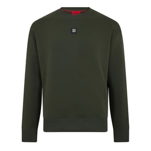 Hugo Heren Dettil Crew Neck Sweatshirt (Donkergroen)