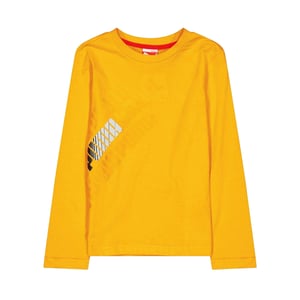 Puma Kinderen/Kinderen Geometrisch Patroon Athletic T-shirt met Lange Mouwen (Oranje)
