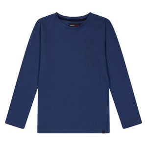 Farah Kinder/Kids Stacked Logo T-shirt met lange mouwen (Blauw)