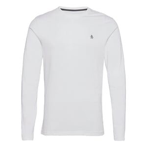 Original Penguin Katoenen T-shirt met lange mouwen voor heren (Helder wit)