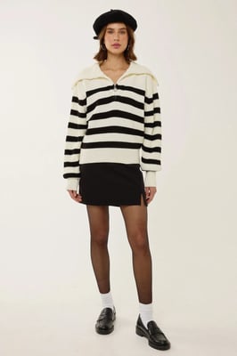 Oversized Gestreepte Ritstrui