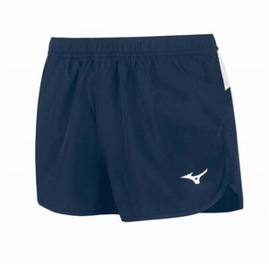 Mizuno Heren Split Hem Hardloopshort (Marine, Wit)