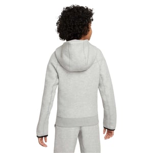 Nike Technische fleece-hoodie met doorlopende rits voor kinderen (Grijs/Zwart)
