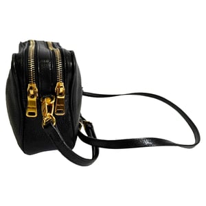 Miu Miu Madras Schoudertas in Zwart Geitenleder