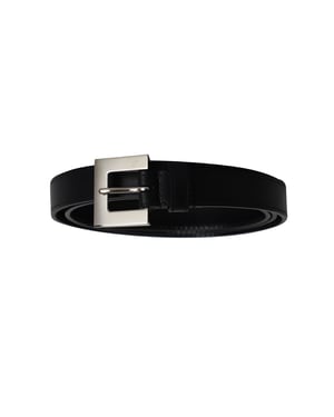Saint Laurent riem met gesp in zwart leer
