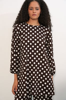 Gelaagde Lange Mouwen Tuniek en Wijd Been Broek Set