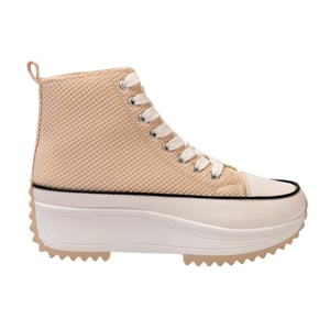 Firetrap Dames Platform Hoge Sneakers (Beige)