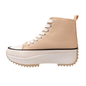 Firetrap Dames Platform Hoge Sneakers (Beige)