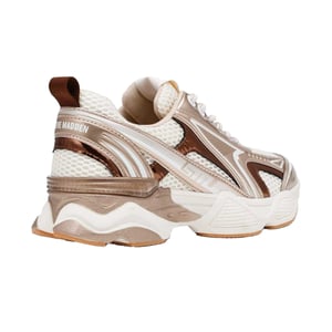 Steve Madden Dames Strass Gaas Chunky Platte Sneakers (Goud)