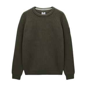 Weekend Offender Heren Morello Ribgebreide Trui (Groen)
