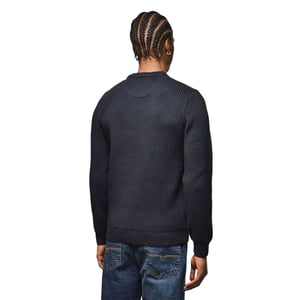 Weekend Offender Heren Morello Ribgebreide Trui (Navy)