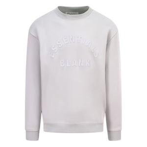 Blank Essentials Sweatshirt met gebogen logo voor volwassenen (Grijs)
