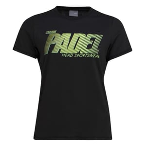 Head Dames/Dames Padel Bedrukt Sport T-shirt (Zwart)