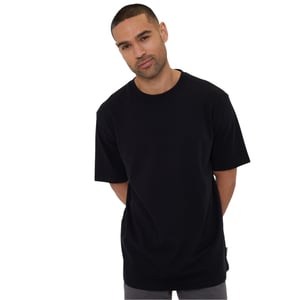 Threadbare Heren T-shirt met wafelpatroon, normale pasvorm (Zwart)