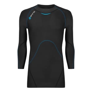 Skins Heren Contrast Detail Fitted Technische Top (Zwart)