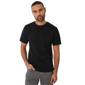 Threadbare Heren-T-shirt met ottoman-print (Zwart)