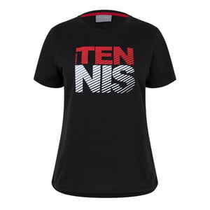 Head Dames/Dames Club Lisa Crew Hals T-shirt (Zwart)