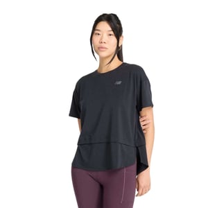 New Balance Dames/Dames Oversized T-shirt (Zwart)