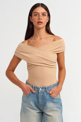 Dames Slanke Off-shoulder Tricot Jumpsuit