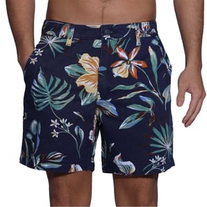 Levis Heren Authentic Nepenthe denim short met tropisch bloemenpatroon (Marine Bloemen)