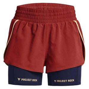 Under Armour Dames/Dames Project Rock gelaagde shorts (Rood)