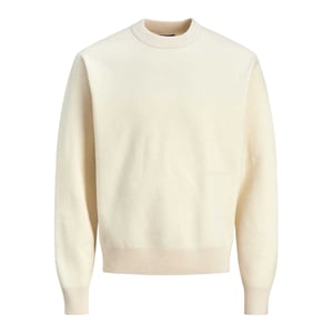 Jack And Jones Heren Crew Neck Regular Trui met lange mouwen (Zeezout)