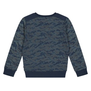 Farah Sweatshirt met ronde hals in camouflageprint voor kinderen (Blauw)