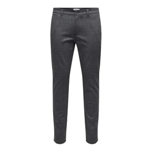 Only Heren geruite slanke chino's (Grijs)