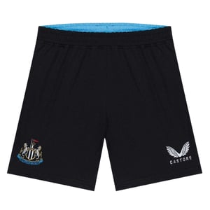 Castore Sportbroekjes voor kinderen van Newcastle United FC (Zwart/Wit)