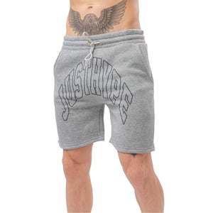 Hype Heren Letterman Sweat Shorts (Grijs Marl)