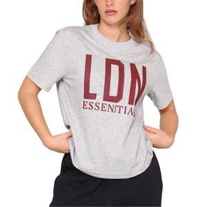 Blank Essentials Oversized T-shirt voor dames, Londen (Grijze Mergel)