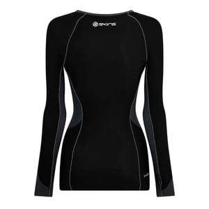 Skins Nauwsluitend sportshirt met lange mouwen voor dames (Zwart)