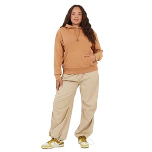 Brave Soul Effen hoodie met lange mouwen voor dames (Kameel)