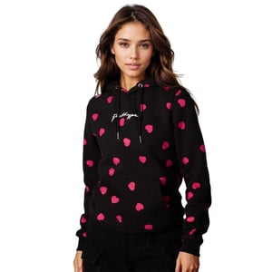 Hype Dames/dames Hart Hoodie (Zwart)
