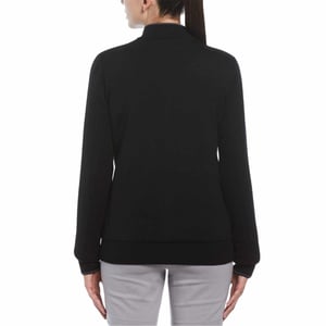 Callaway Dames-sweatshirt van wol met hoge kraag en normale pasvorm (Zwarte inkt)