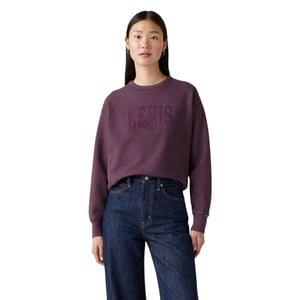 Levis Dames/Dames Sweatshirt met grafische ronde hals (Pruim perfect)