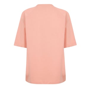 Diadora Dames Bloemen Runde Hals Raglan T-shirt (Koraal Rood)