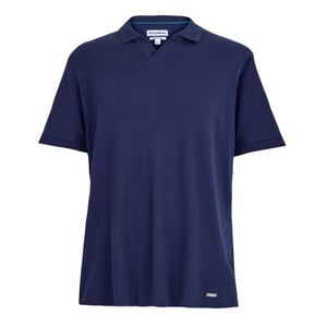Threadbare Heren Geribd Regular Poloshirt (Marine)