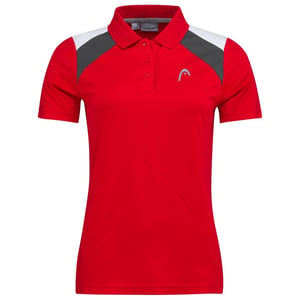 Head Dames Club Tech Poloshirt (Rood/Wit)