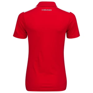 Head Dames Club Tech Poloshirt (Rood/Wit)