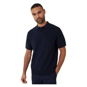 Threadbare Heren Halliwell Poloshirt met Korte Mouwen (Marine)