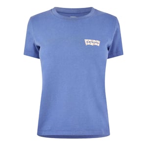 Levis Dames-T-shirt met bloemenlogo en normale pasvorm (Kustfjord)